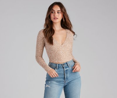 TableClothsUs Wild But Cute Leopard Wrap Top