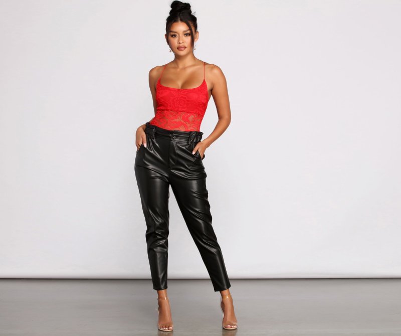 TableClothsUs Sultry Sheer Lace Bodysuit
