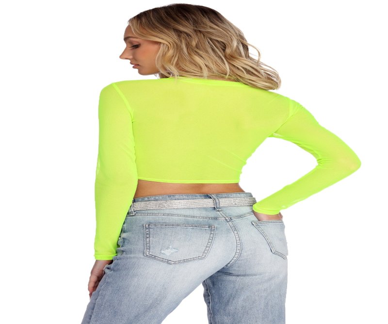 TableClothsUs Mesh With The Best Crop Top