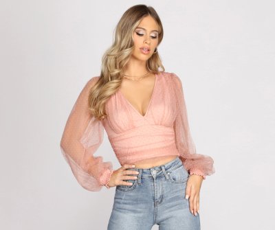 TableClothsUs Polka Dot Darling Mesh Top